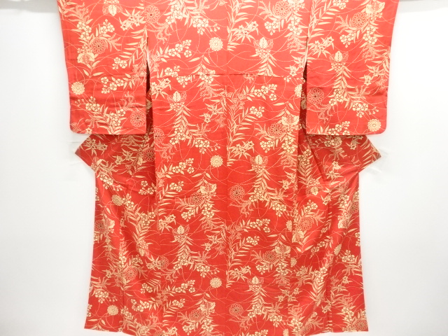 JAPANESE KIMONO / KOMON / FLORAL PLANTS